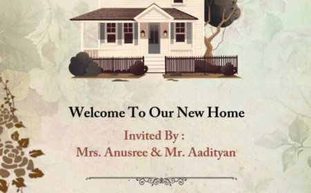 Custom Griha Pravesh Invitation Card in English